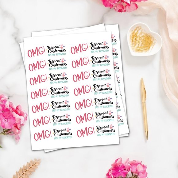 Repeat Customers Are My Favorite Sticker Labels – (48 ct) - Picture 3 of 5